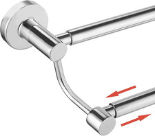 Double Towel Bar Towel Rack for Bathroom Wall Mounted Polished Chrome