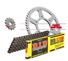 Honda CB125 F (GLR125) 15-20 DID Black Chain & JT Sprockets Kit