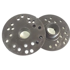 2 High Quality Plastic Horn Adapter Male 34mm Threads 95mm Dia W/ Multiple Holes