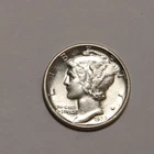 1939 D Mercury Dime 10C Cents Silver, AU+!