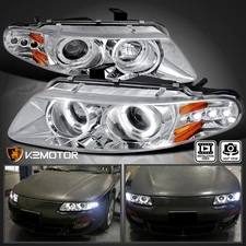 Fits 1997-2000 Chrysler Sebring Dodge Avenger LED Halo Projector Headlights Lamp