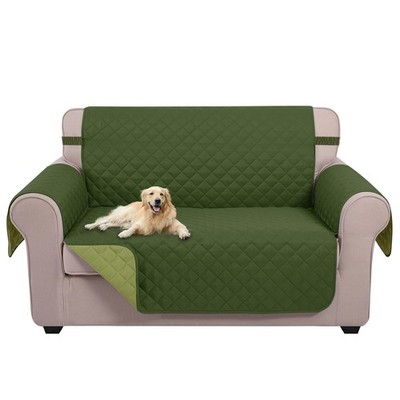 U-NICE HOME Loveseat Sofa Cover Reversible Couch Cover for Dogs with Elastic ...