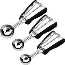 Cookie Scoop Set, Include 1 Tbsp/2 Tbsp/3 Tbsp, Cookie Scoops for Baking Set of