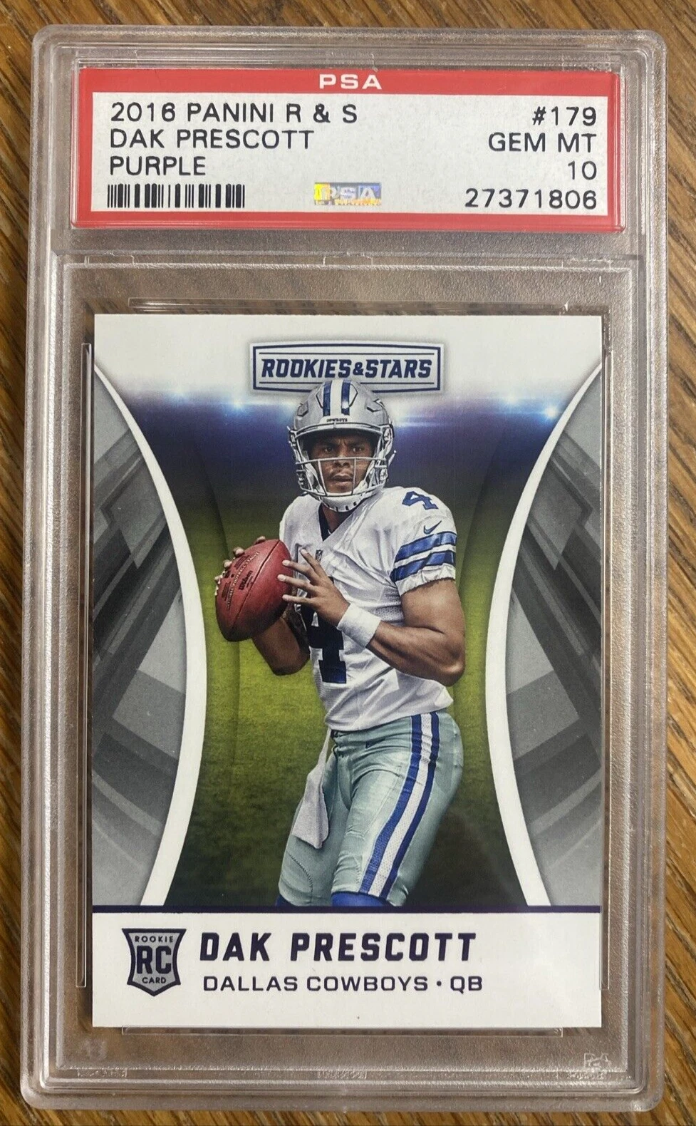 Dak Prescott Panini Rookies & Stars #179 Purple