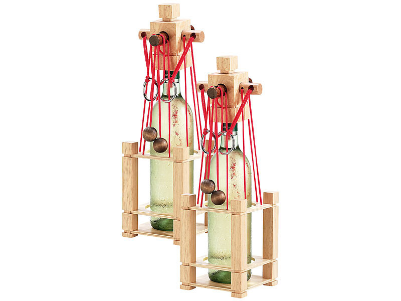 Casse-tête en bois pour bouteille de vin idée cadeau originale adulte