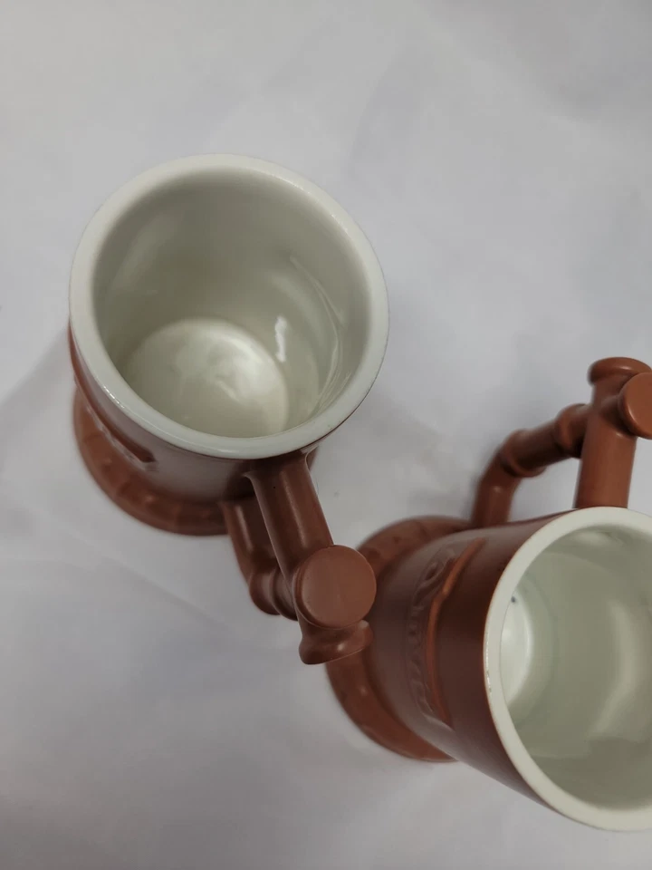 Juego de 2 tazas de café amatista HALL hechas en USA. Marrón Foto 2 de 4
