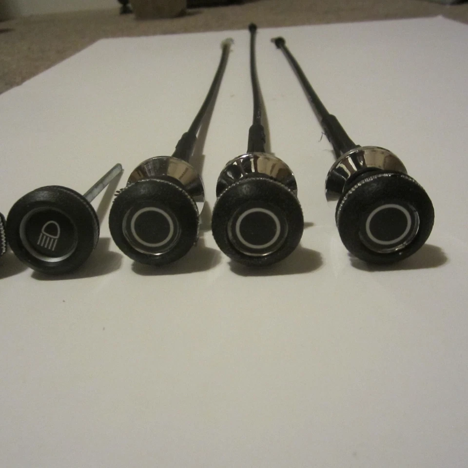 Se adapta a 78-86 Jeep CJ 5, 7, 8 cables de control de calefacción con perillas de faros limpiaparabrisas de ventilador Foto 3 de 4