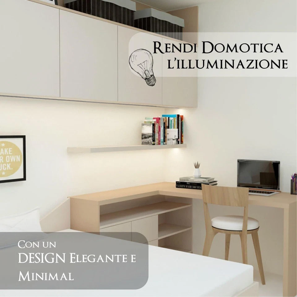 Sottopensile SMART Barra Led no Touch , Su Misura Luce A Scelta Made In Italy - Immagine 3 di 4