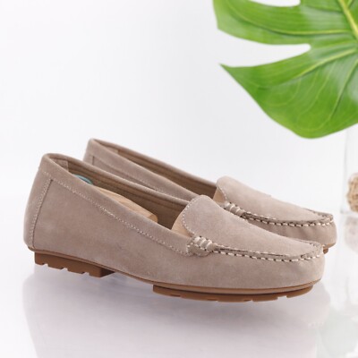 Blondo Women's Loafer Size 6.5 Waterproof Tan Taupe Suede Slip On Flat Shoe