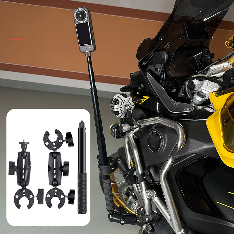 Stick Motorcycle Motorcycle Mount & Selfie Stick Kit for Insta360 One R X2 X3 X4/DJI ...