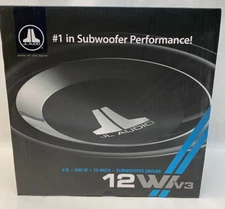 JL Audio 12" Subwoofer 4-Ohm 600w 12W1v3-4 Single Voice Coil 300w RMS Car Sub