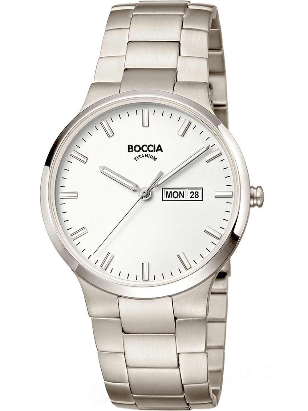 Мужские часы Boccia 3649-01 из титана 39 мм 5ATM