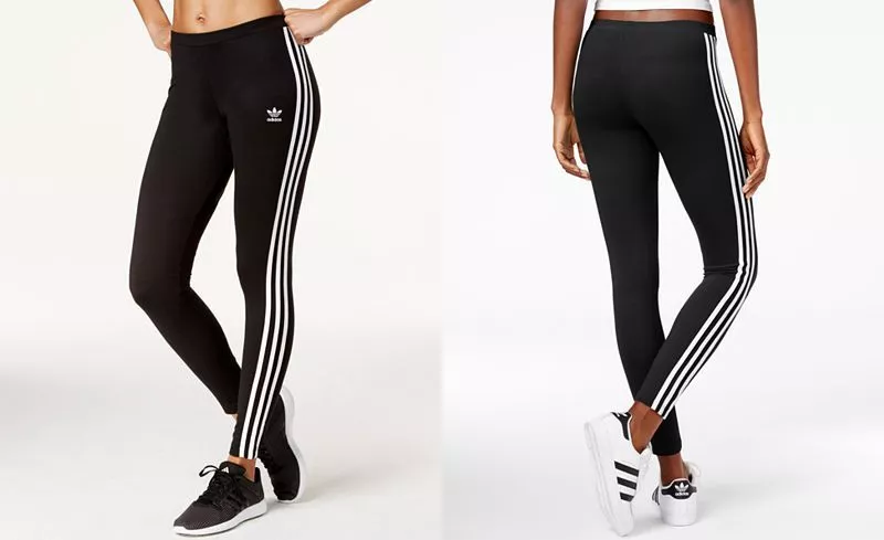 adidas Sportswear 3 STRIPES LEGGINGS - Leggings - black/white/black 