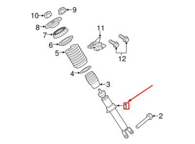 Genuine Jaguar F-type 2014 My Front Shock Absorber Fits Multiple 