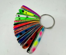 * REEF RUNNER * SPOON COLOR SAMPLES ' 3.5" ' LOT OF 38 COLORS/PATTERNS