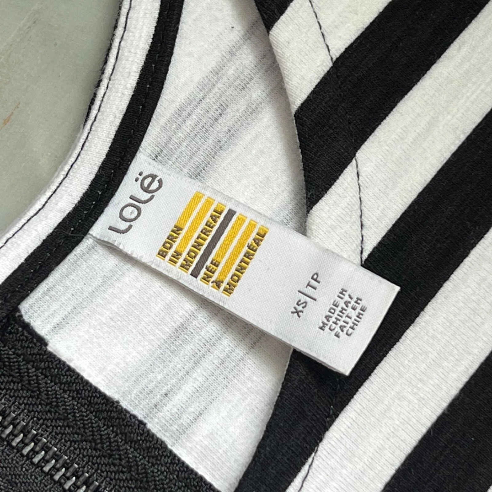 lole shift selah stripe short sleeve crewneck preppy 