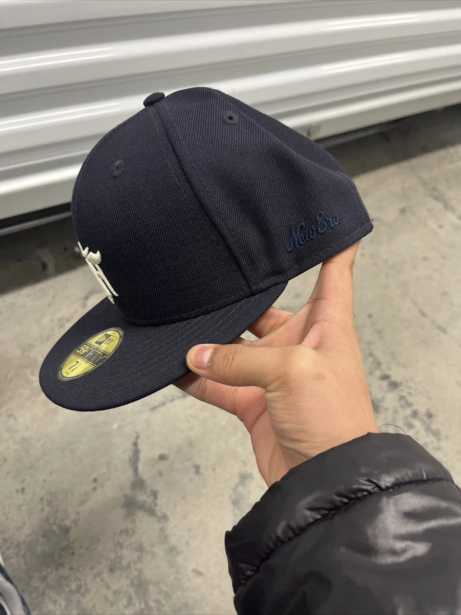 New Era Fear of God Fitted Cap FOG Navy Blue Size 7 1/8 Essentials