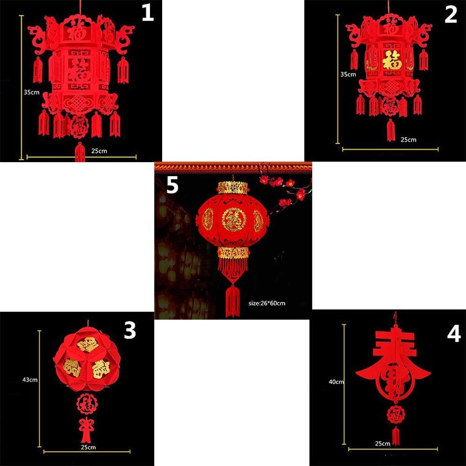 Red Red Lantern Lantern Festival DIY Hanging Ornaments eBay