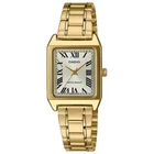 Casio Womens Gold Tone Roman Numeral 31mm Bracelet Watch LTP-V007G-9B