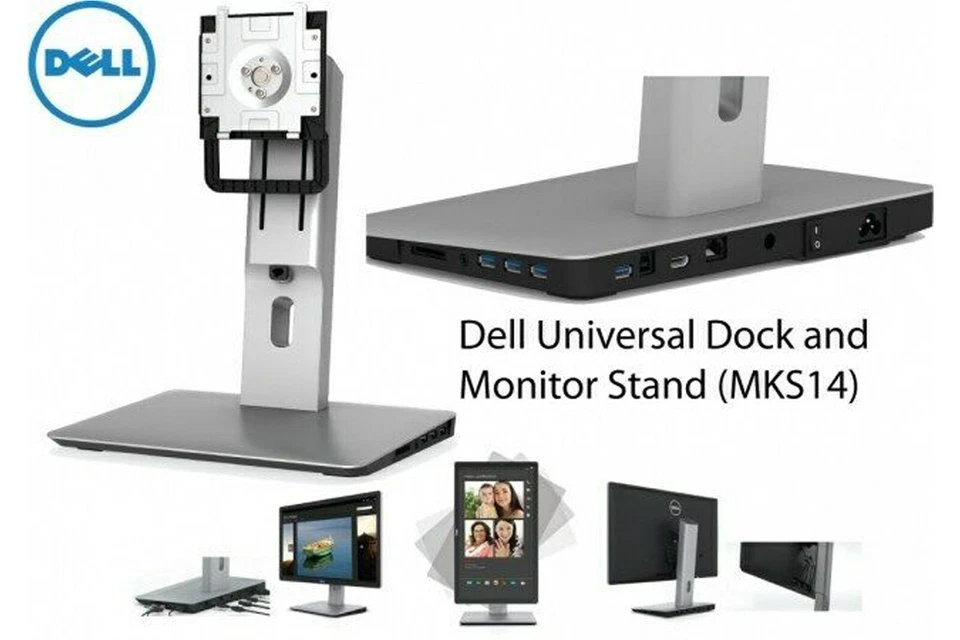 OEM Dell Monitor Stand MKS14 Silver NC1RR 767RR 4663V 452-BBIR Ethernet - RJ-45 - Image 2 of 4
