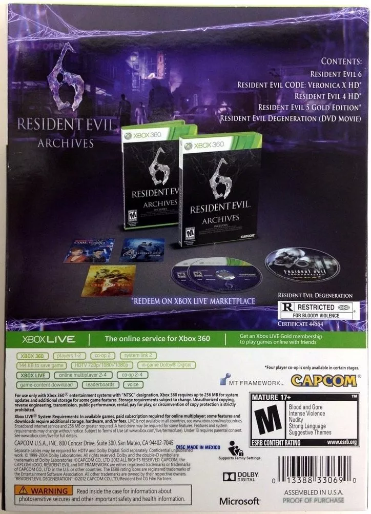 RESIDENT EVIL CODE: Veronica X Midia Digital [XBOX 360] - WR Games