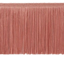 Chainette Fringe Trim 6 inch, Style# CF06, Color# 07 - Rose Pink [11 Yards]