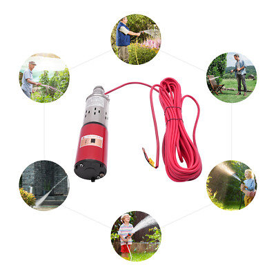 Solar Submersible Pump Deep Well Water 12V DC Pump Stainless Steel 1500L/H NEW