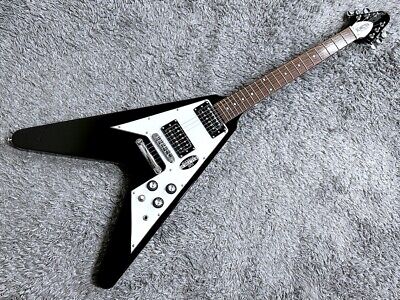 SCHECTER JAPAN ORIGINAL LINE OL-FV Black Flying V type SCHECTER JAPAN ORIGINAL LINE OL-FV Black Flying V type