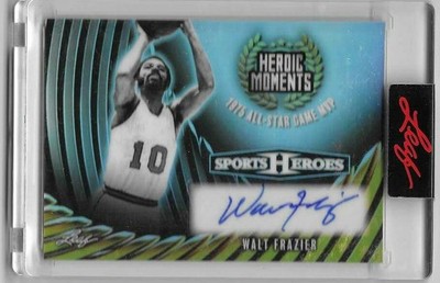 WALT CLYDE FRAZIER 2026 Leaf Sports Heroes HEROIC MOMENTS Auto Card Autograph /9