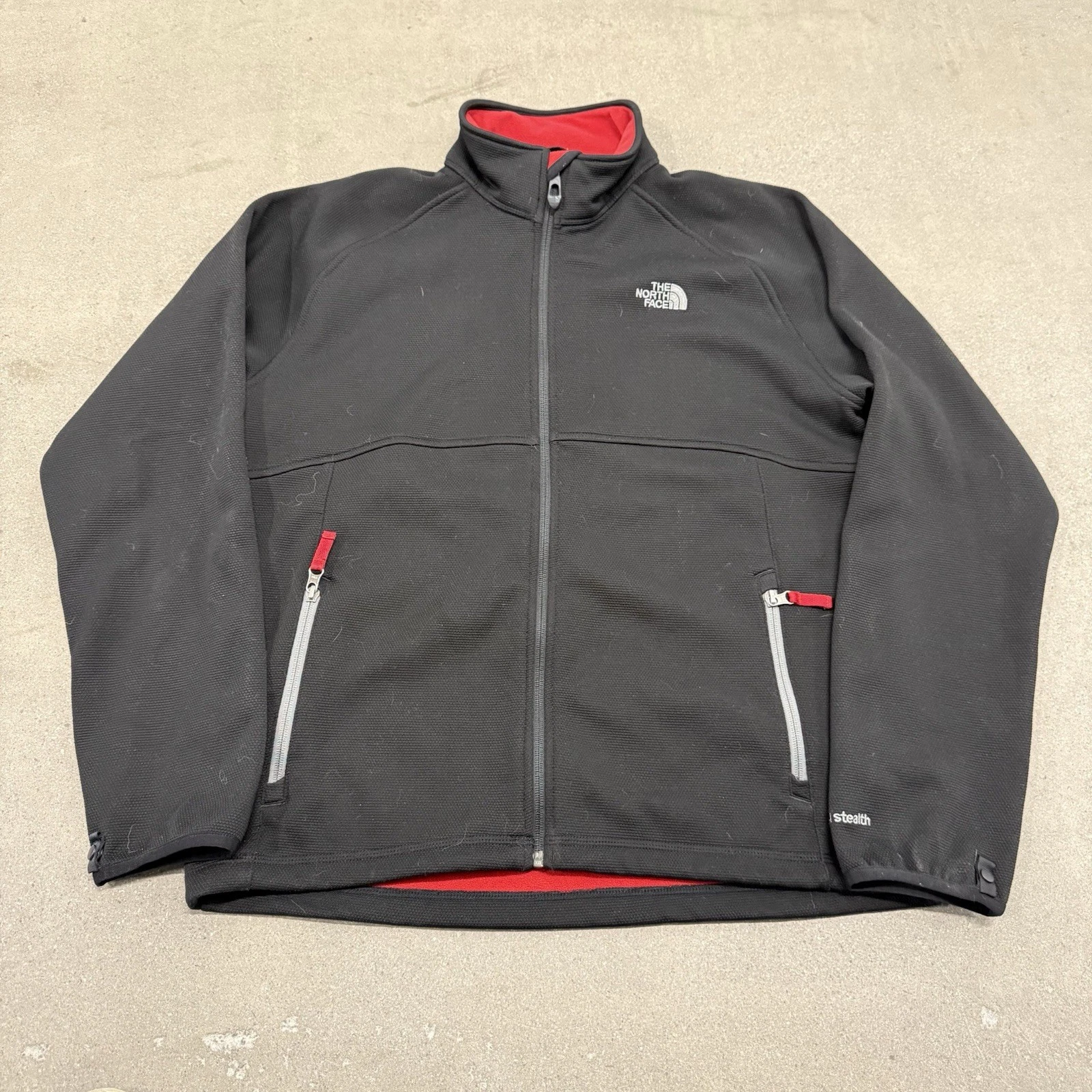 The North Face Black TKA Stealth Jacket Full Zip Coat Men Sz L