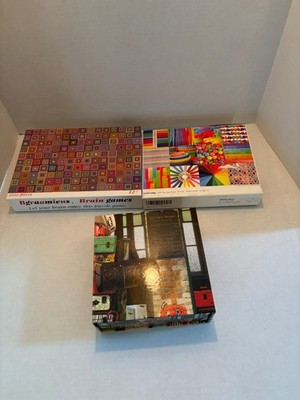 Lot of 3 Various Jigsaw Puzzles 1000 Pieces by Brain Games,ETC, USED #27