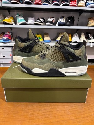 Preowned Air Jordan 4 Craft Olive SIZE 9.5 SHIPS FAST