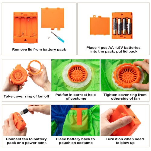 Inflatable Costume for Kids, Ride on Ice Dragon Inflatable with Hat, Cool Rid... - Picture 8 of 8