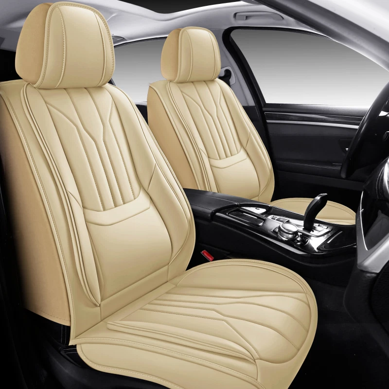 Fundas de asiento de coche de cuero PU cobertura completa 5 asientos para Peugeot 208 2008 207 206 308 Foto 4 de 4