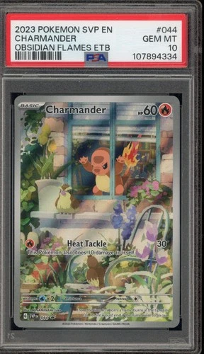Pokemon Charmander Obsidian Flames ETB Promo SVP EN 044 PSA 10 Gem Mint