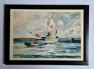 Homer SLOOP, BERMUDA - Kunstdruck mit Rahmen