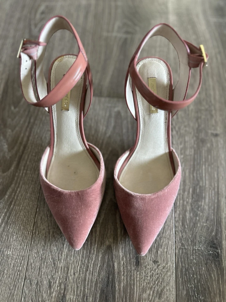 Louise et Cie Mujer Rosa Terciopelo Correa Tobillo Punta Bomba Talla 8M Foto 2 de 4