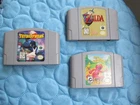 Lot of 3 Nintendo N64 Games - Zelda, Elmos Letter Adventure, Tetrisphere - Works