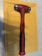Snap-on  Ball Peen Dead Blow Hammer RED/BLACK Cushion Soft Grip #HBBD16 16oz USA