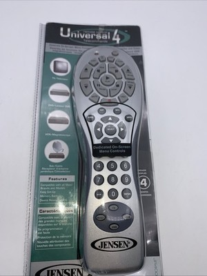 JENSEN JR400 - Universal 4 (4-Device) Universal Remote Control New