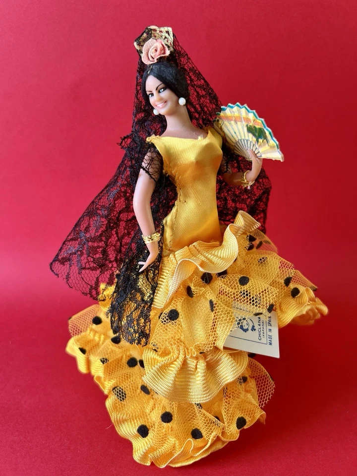 3 petites poupées espagnoles vintage Marin Chiclana Andalousie flamenco matador - Photo 3/4