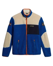 Jacket Napapijri Yupik Sweatshirt Man Polyester Blue/White