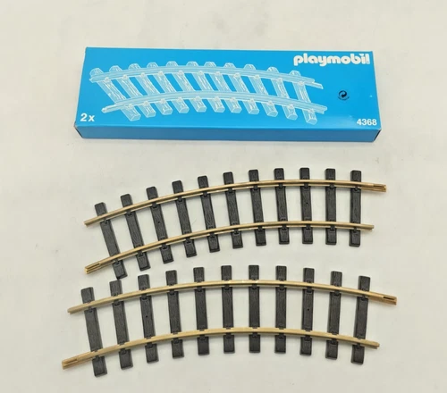 Playmobil 4368 2x Tracks Vintage With Box Original Box Train Trains Railway