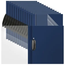 48 Pcs Back to School Clear Report Covers with Clip Plastic Presentation Fold...