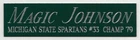 MAGIC JOHNSON MSU NAMEPLATE FOR AUTOGRAPHED Signed JERSEY-BASKETBALL-PHOTO-FLOOR