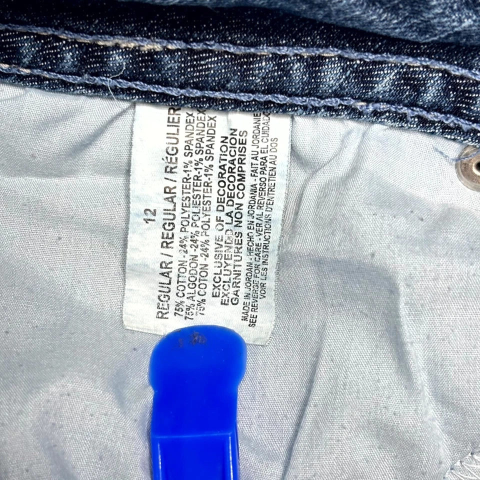 Code Bleu Jeans Womens 12 Blue Denim Cotton Stretch 5 Pockets Classic Zip Fly - Image 4 of 4