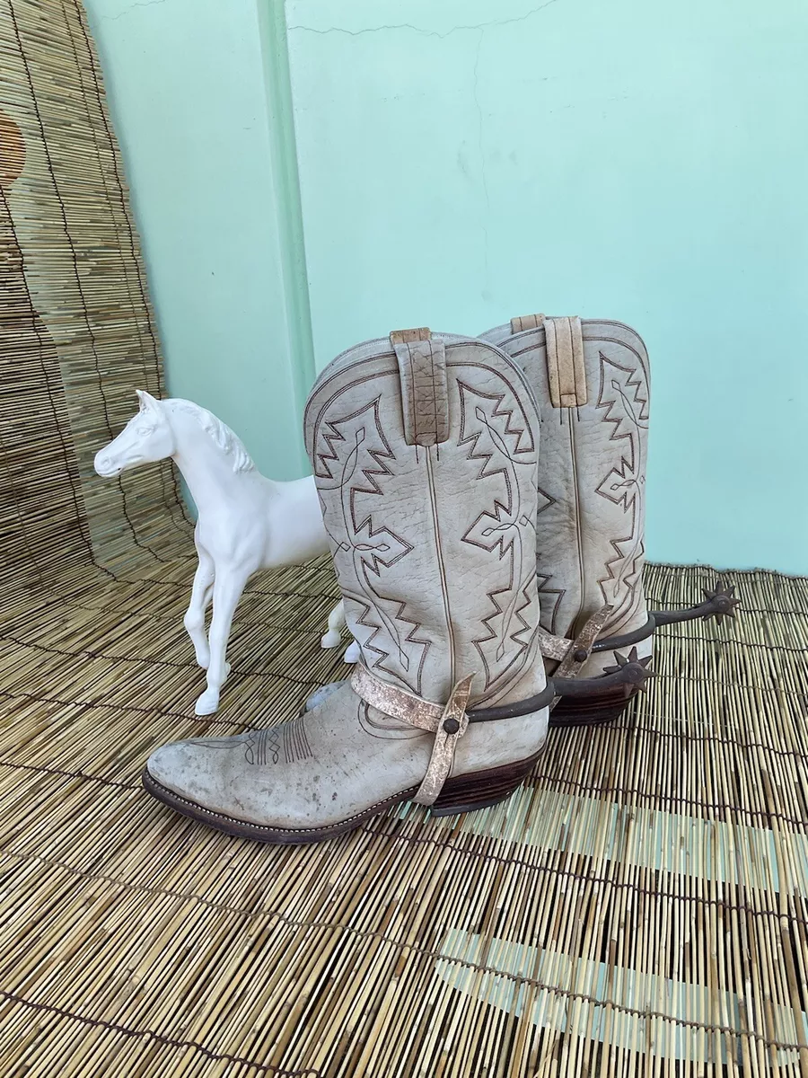 stivali western cowboy usati taglia 44 vintage cuoio