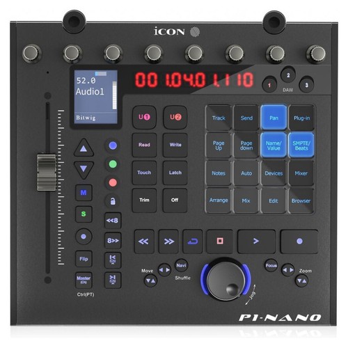 iCon Pro Audio P1-Nano Compact DAW Control Surface Bundle with D5 Display - Picture 2 of 4