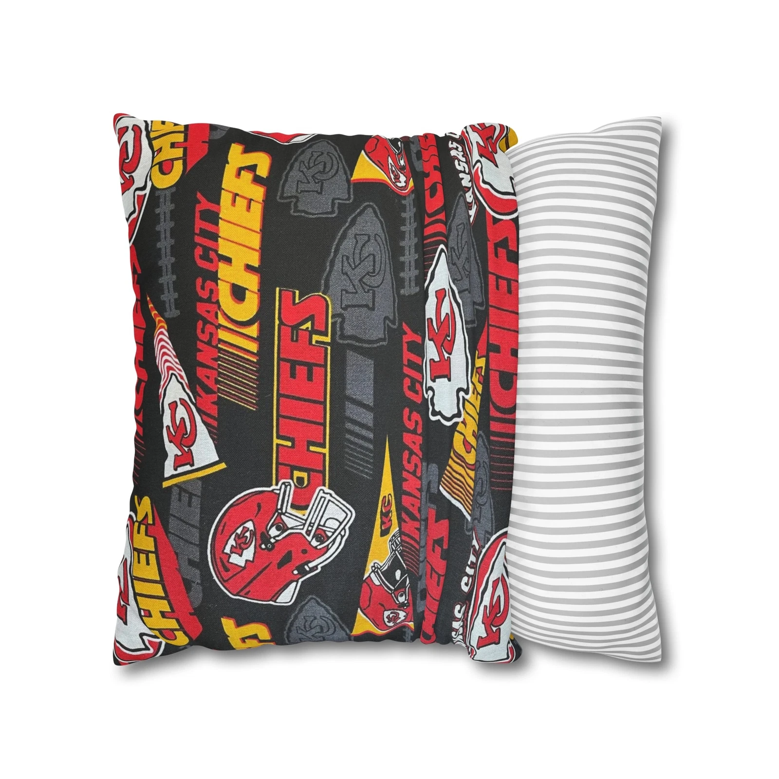 Kansas City Chiefs Spun Square Throw Pillow
