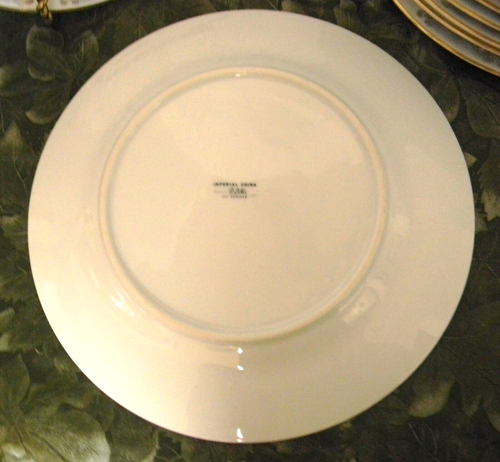 Imperial China W Dalton Seville Dinner Plate Set, Blue Roses, 10 3/8” Set Of 9 - Picture 4 of 5